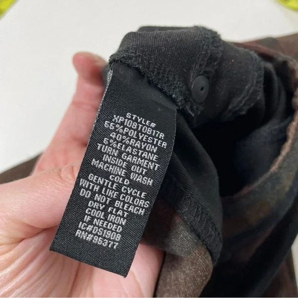 Sanctuary Harvest Plaid Pull On Ponte Pants Size Small - Picture 13 of 14